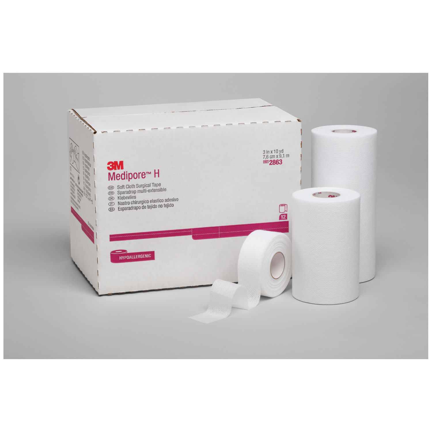 SOLVENTUM MEDIPORE H SOFT CLOTH SURGICAL TAPE : 2861 PK               $7.14 Stocked