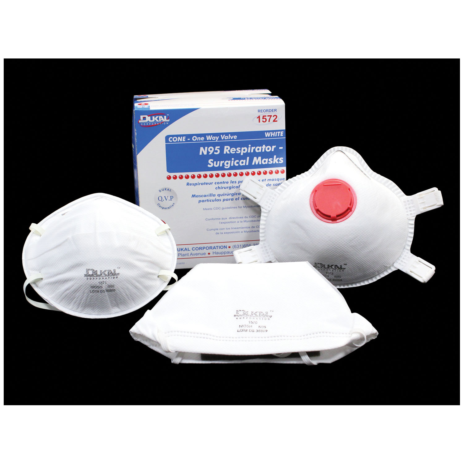 DUKAL N95 RESPIRATOR & SURGICAL FACE MASKS : 1570 BX