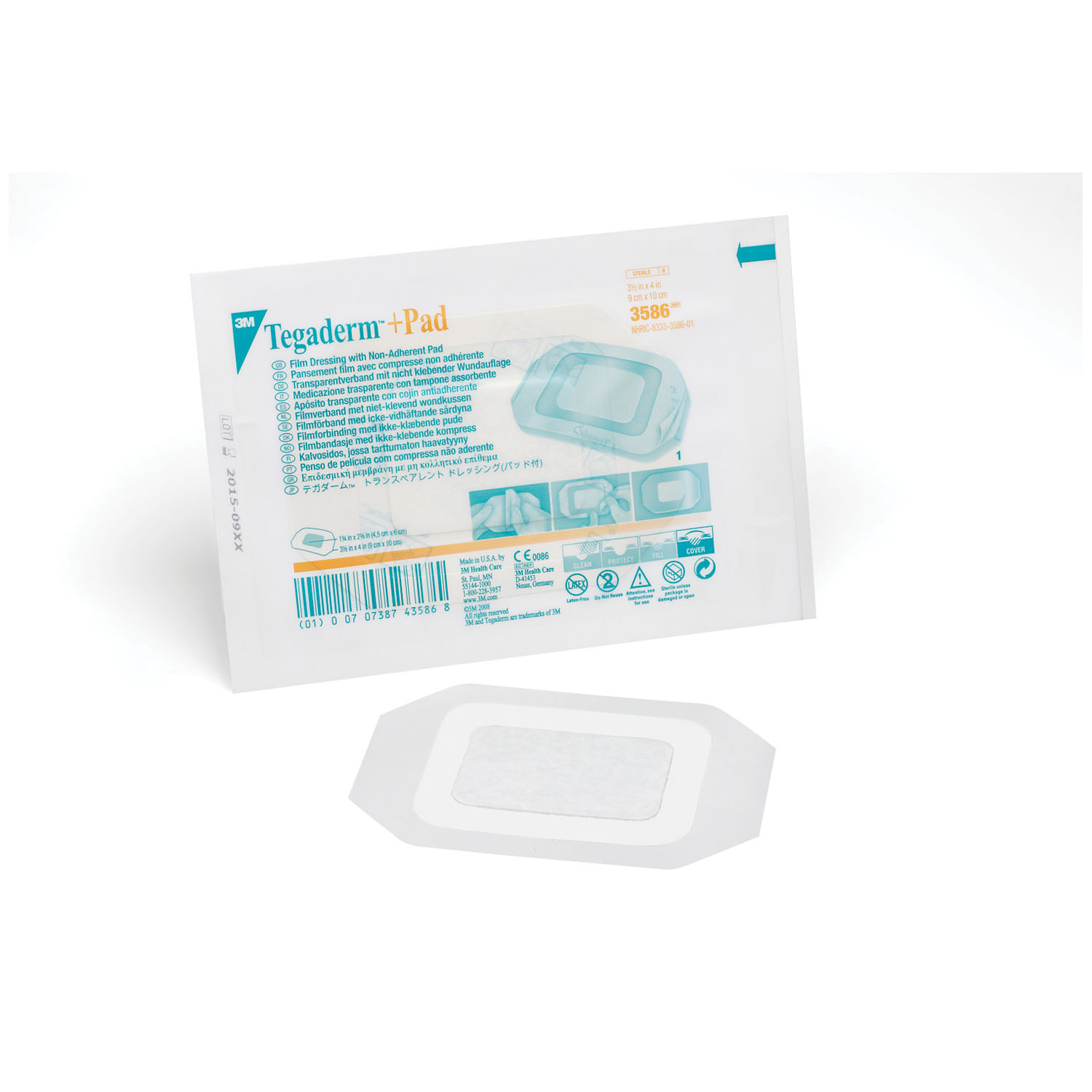 SOLVENTUM TEGADERM + PAD FILM DRESSING WITH NON-ADHERENT PAD : 3586 BX                       $39.10 Stocked