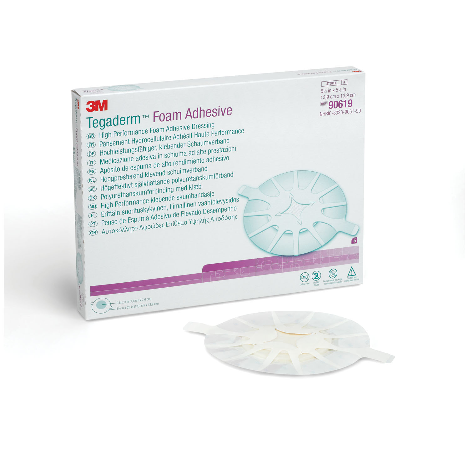 SOLVENTUM TEGADERM FOAM ADHESIVE DRESSING : 90619 BX   $39.34 Stocked