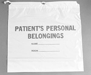 ADI MEDICAL PATIENT PERSONAL BELONGINGS BAGS : 40219 CS