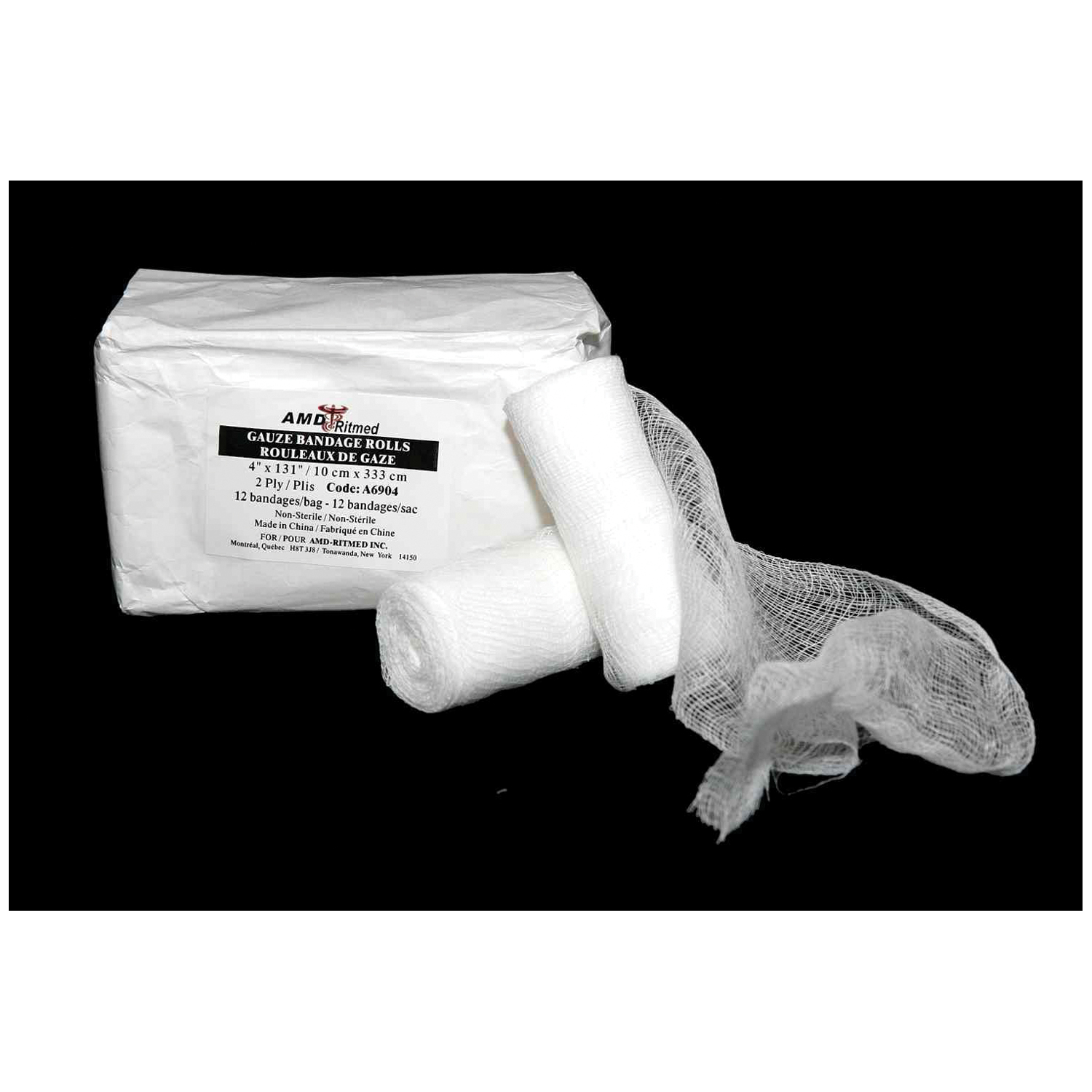 AMD MEDICOM VITAL-ROLL GAUZE BANDAGES : A6904 CS $58.00 Stocked