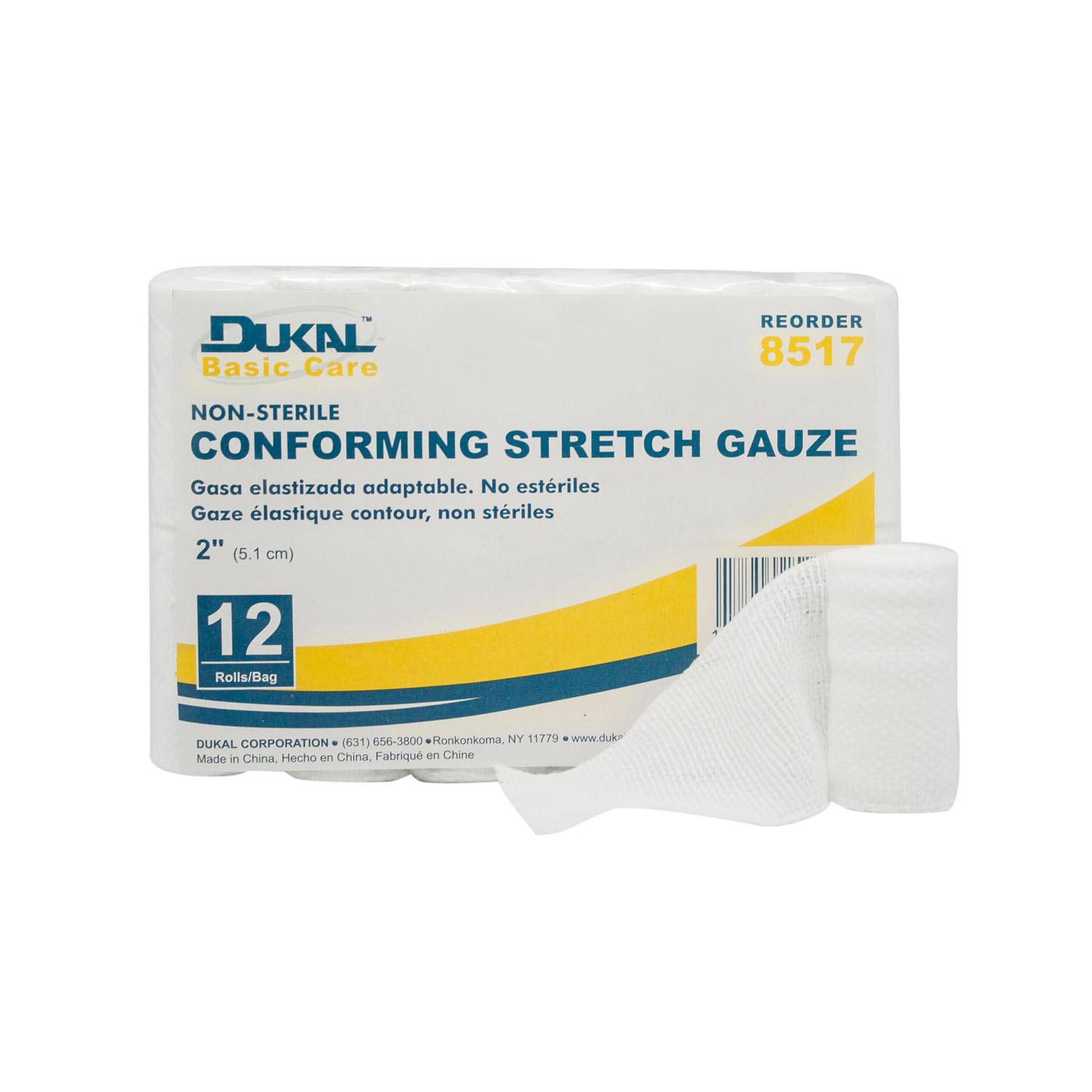 DUKAL BASIC CONFORMING STRETCH GAUZE : 8517 CS                                                                                                                                    $17.90 Stocked