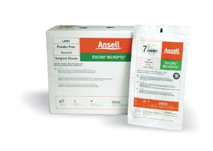 ANSELL ENCORE® MICROPTIC® POWDER-FREE LATEX SURGICAL GLOVES : 5787000 BX
