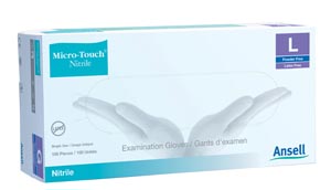 ANSELL MICRO-TOUCH NITRILE POWDER-FREE SYNTHETIC MEDICAL EXAMINATION GLOVES : 6034300 BX $12.96 Stocked
