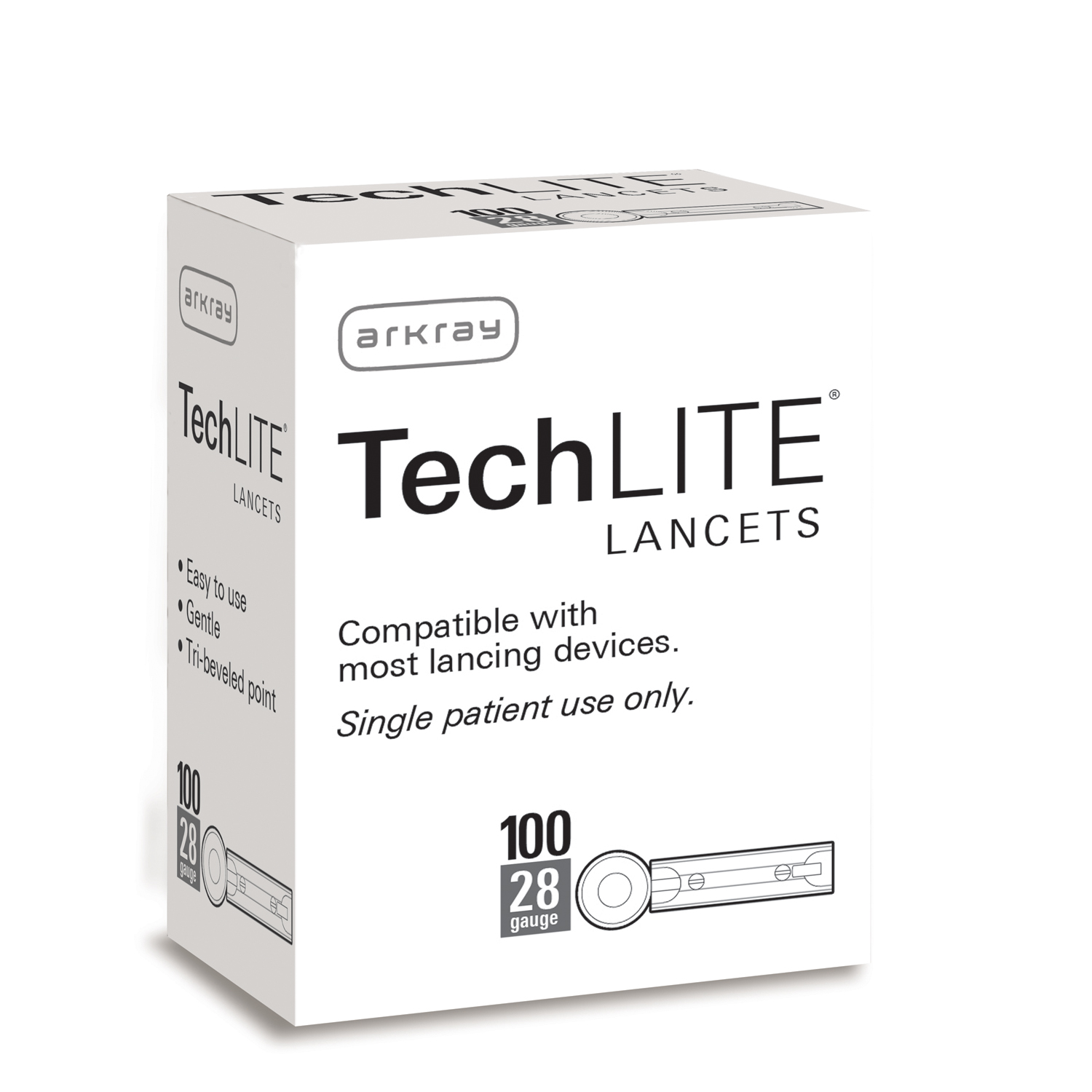 ARKRAY TECHLITE LANCETS : 880128 BX                       $2.76 Stocked