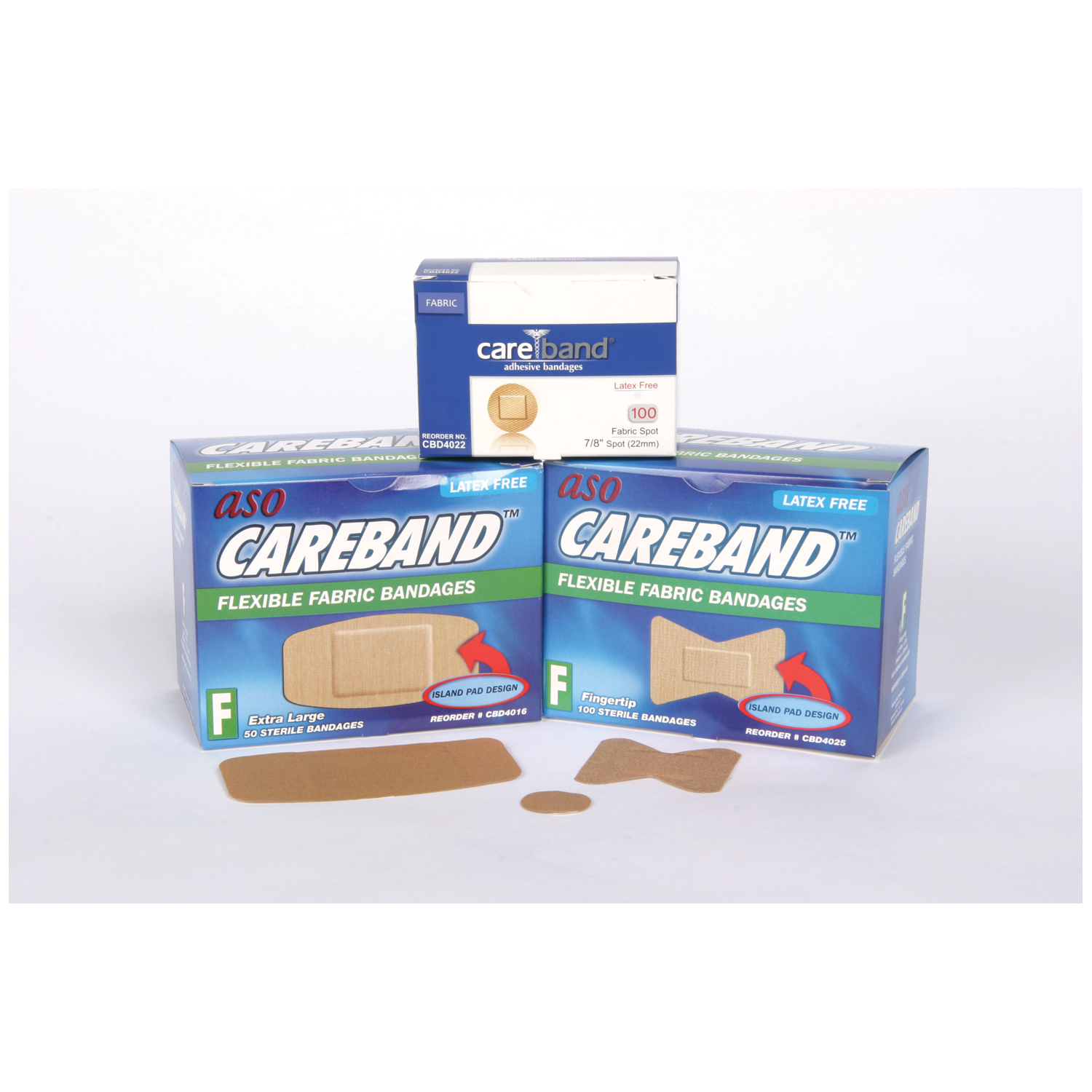 ASO CAREBAND FABRIC ADHESIVE STRIP BANDAGES : CBD4016 BX        $4.92 Stocked