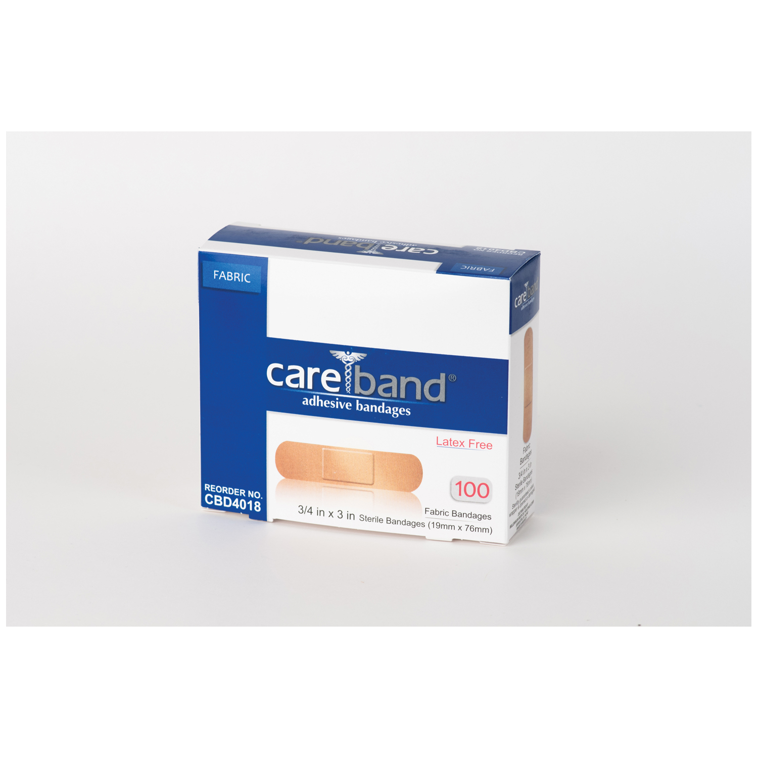 ASO CAREBAND FABRIC ADHESIVE STRIP BANDAGES : CBD4018 BX        $2.51 Stocked