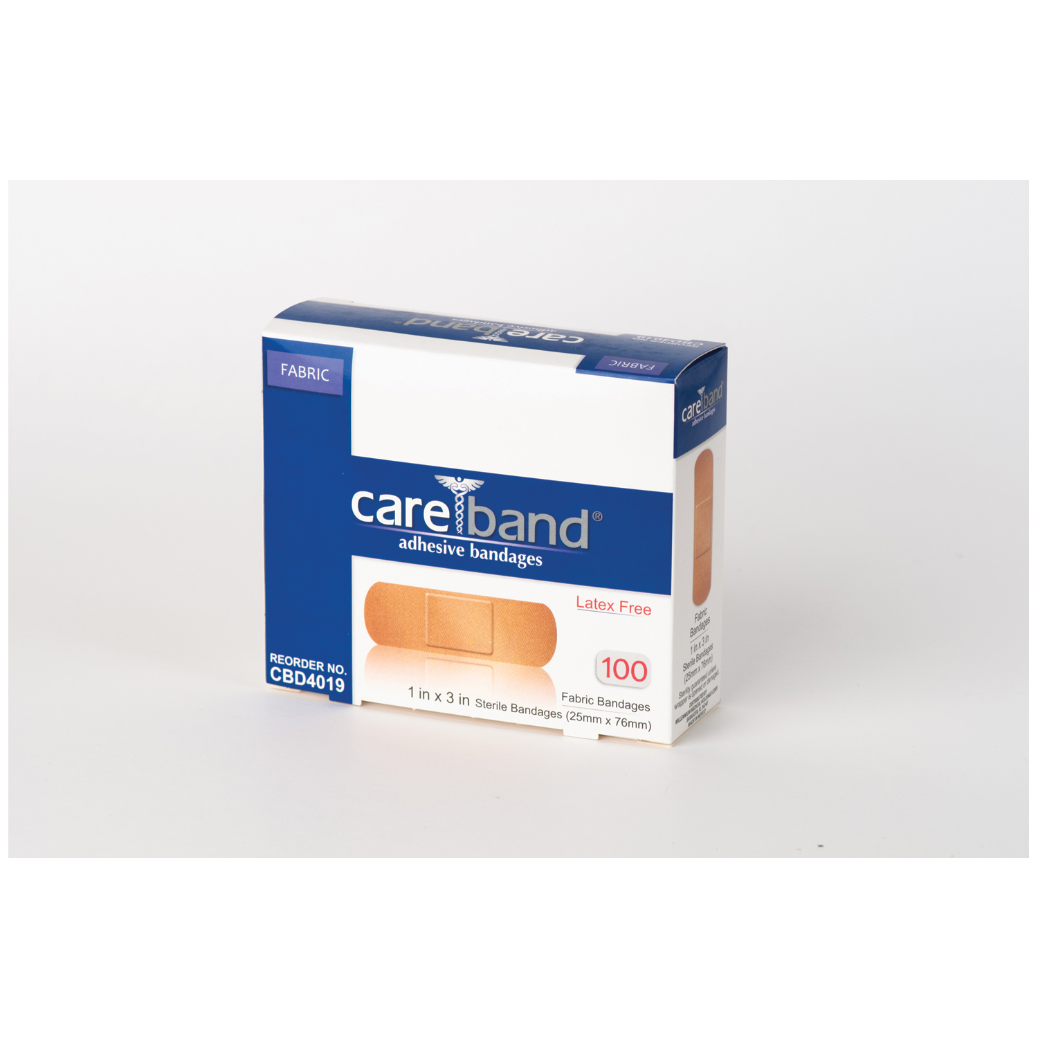 ASO CAREBAND PLASTIC ADHESIVE STRIP BANDAGES : CBD1019 BX                    $2.28 Stocked