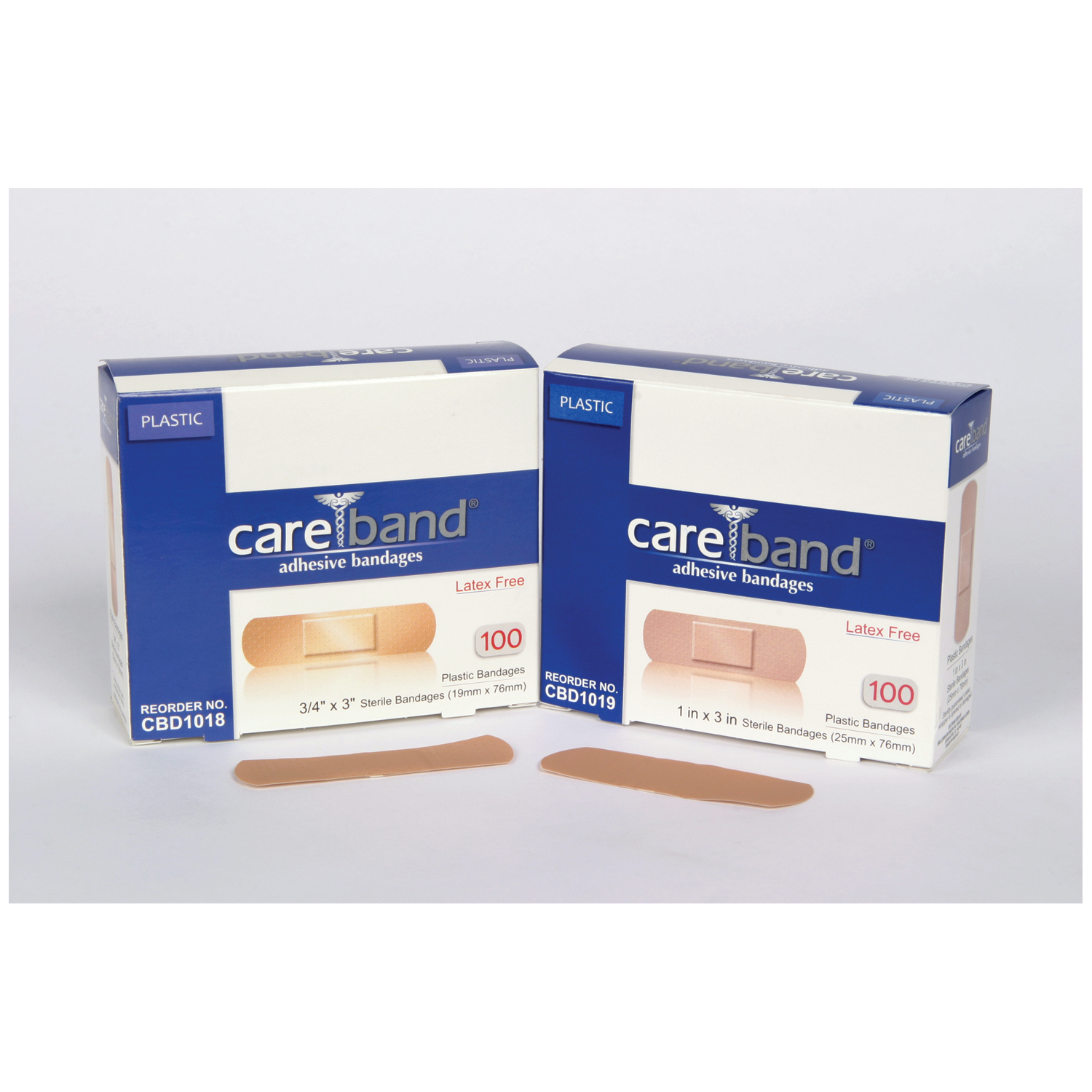 ASO CAREBAND PLASTIC ADHESIVE STRIP BANDAGES : CBD1018 BX                       $2.04 Stocked