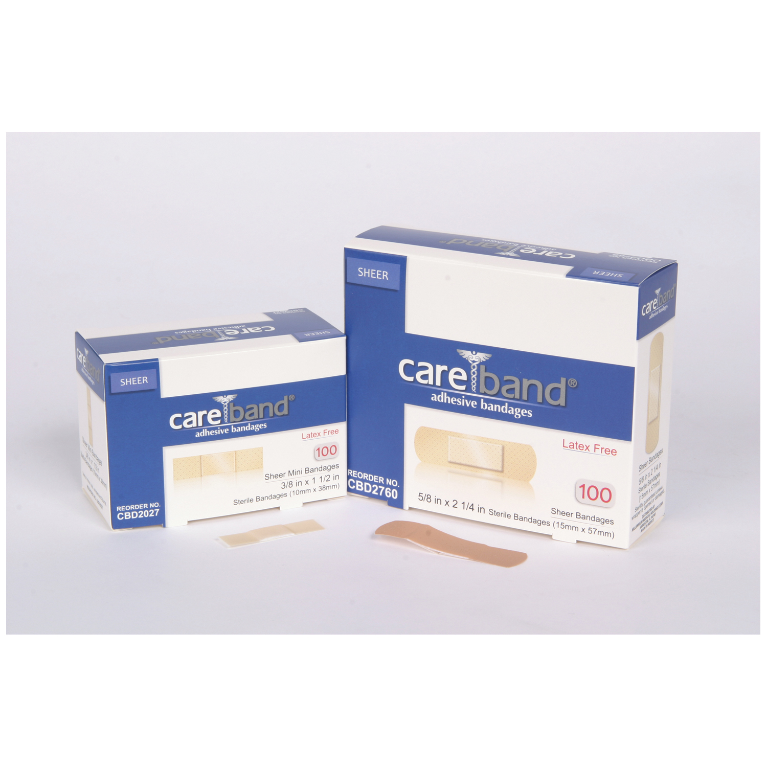 ASO CAREBAND SHEER ADHESIVE STRIP BANDAGES : CBD2027 BX         $1.71 Stocked