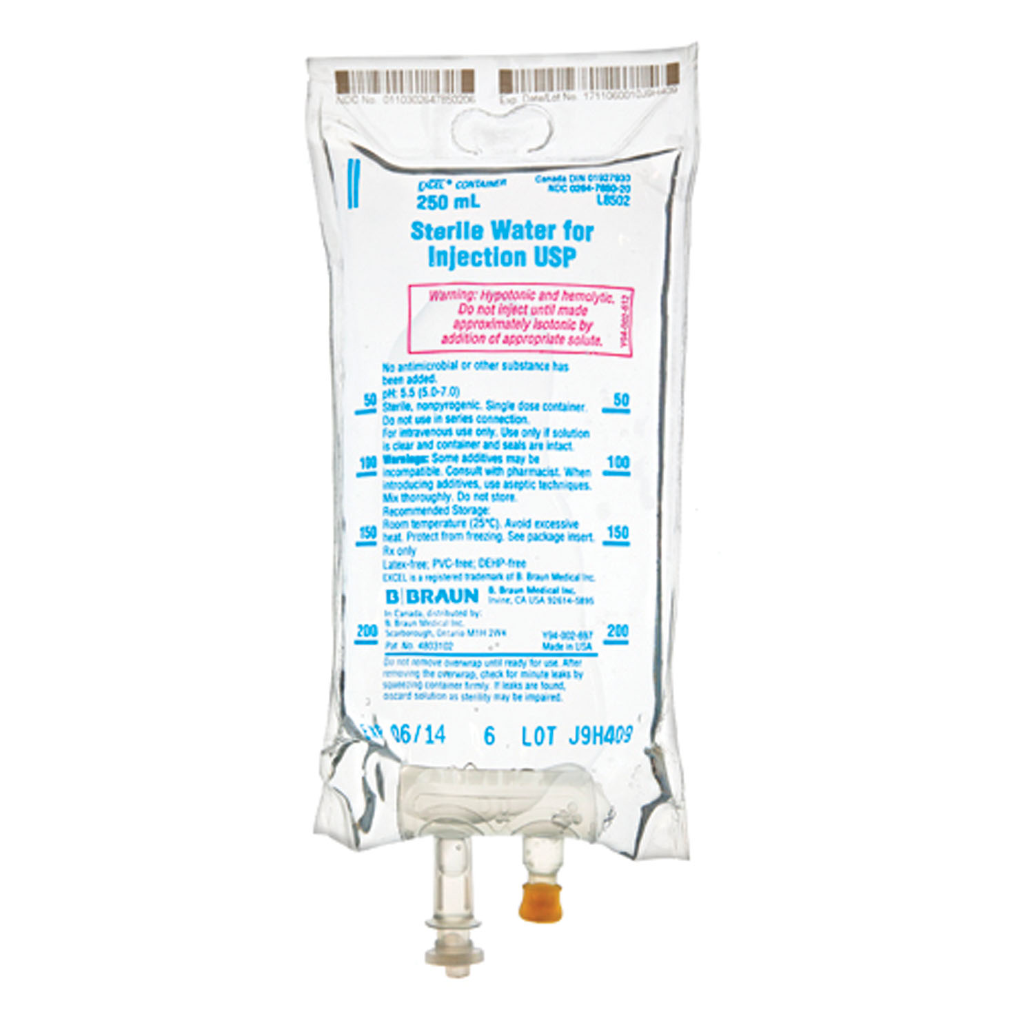 B BRAUN STERILE WATER INJECTIONS : L8502 CS                                                                                                                                                                                                                    