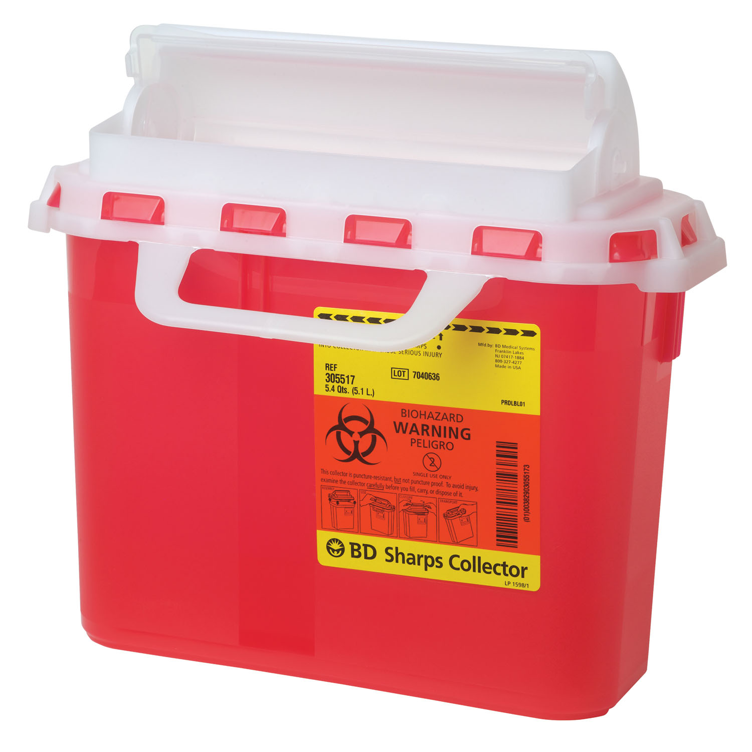 BD PATIENT ROOM SHARPS COLLECTORS : 305551 CS                      $158.39 Stocked