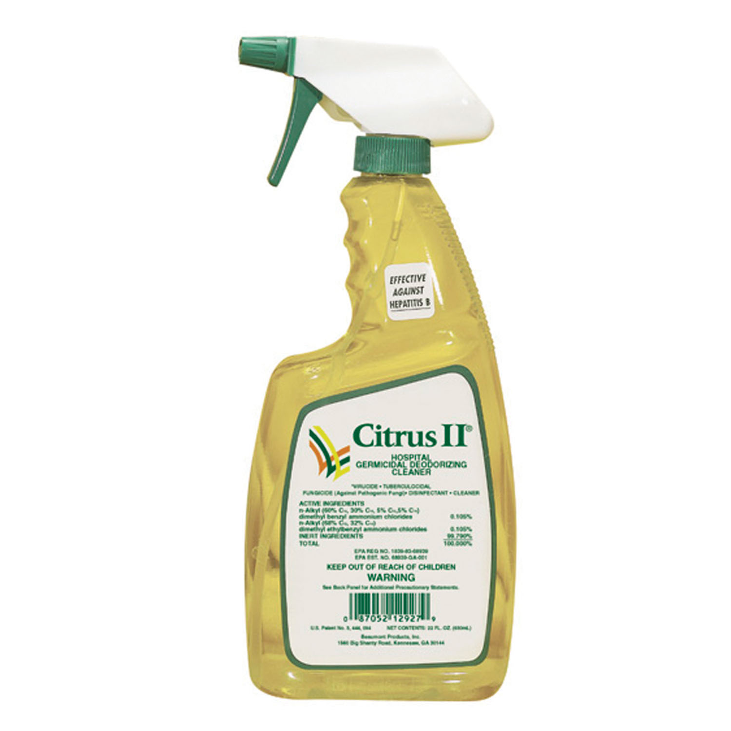 BEAUMONT CITRUS II GERMICIDAL DEODORIZING CLEANER : 633712927 CS            $71.76 Stocked