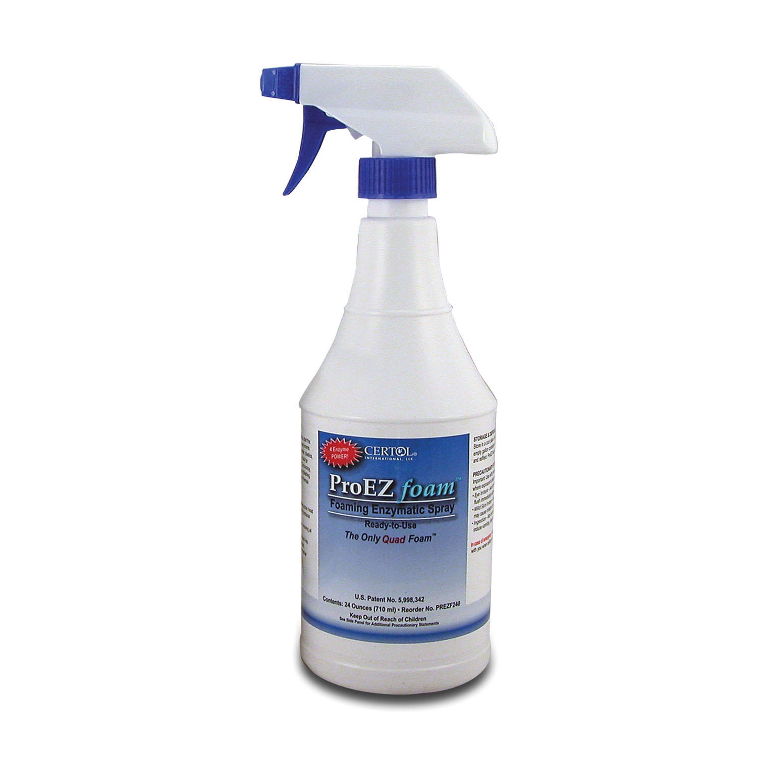 CERTOL PROEZ FOAM FOAMING ENZYMATIC SPRAY : PREZF240 EA $27.41 Stocked