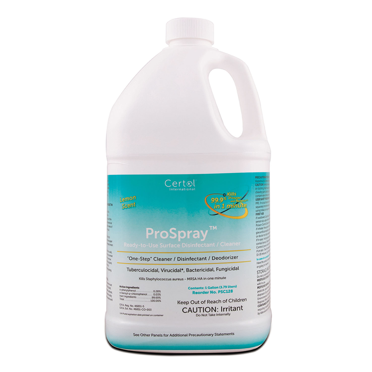 CERTOL PROSPRAY SURFACE CLEANER/DISINFECTANT : PSC128 EA $34.98 Stocked