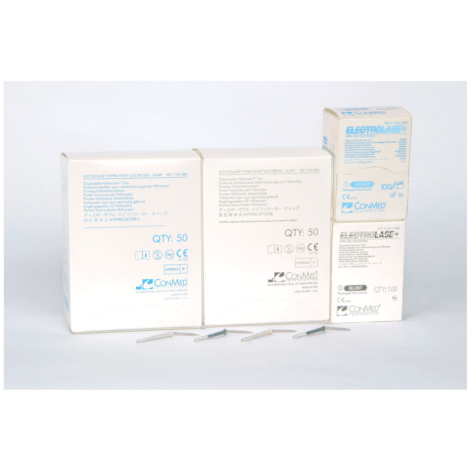 CONMED ELECTROLASE DISPOSABLE HYFRECATOR TIPS : 7-100-12BX BX               $78.42 Stocked