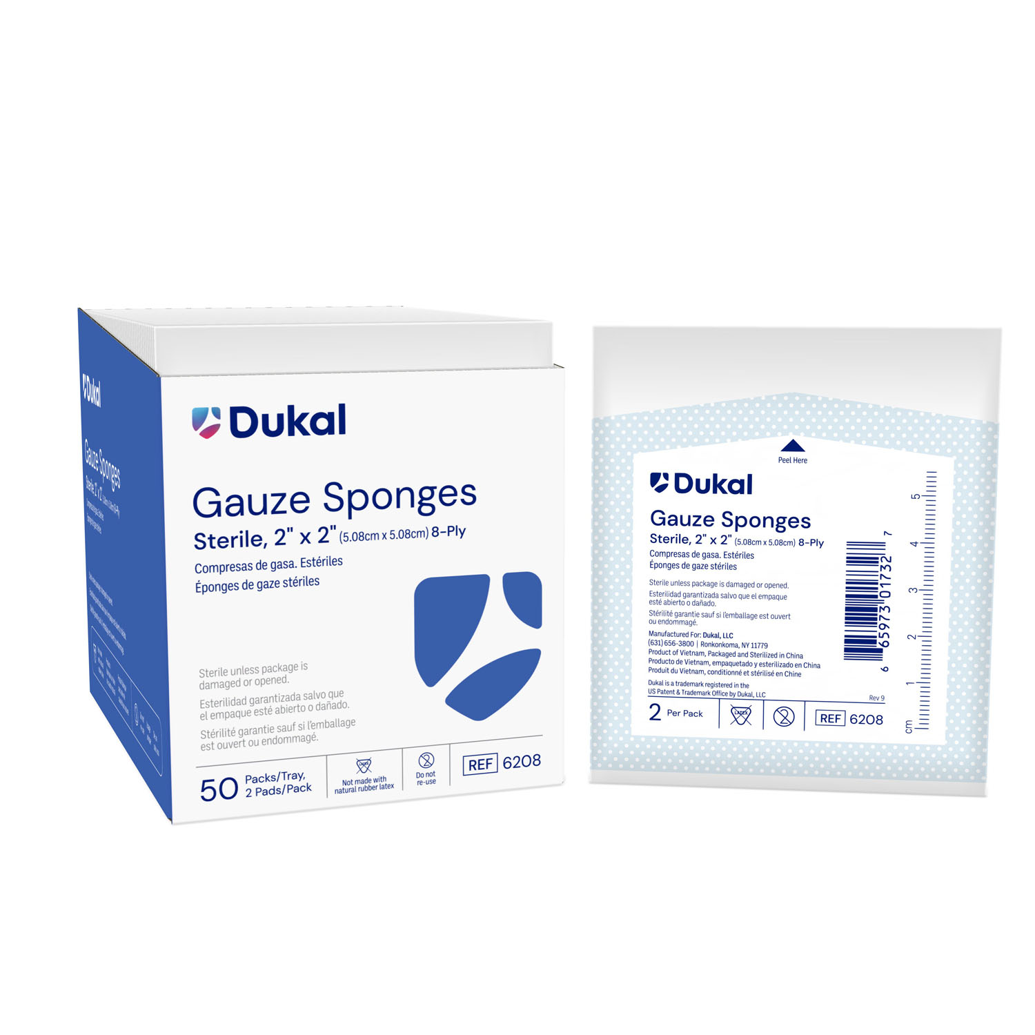 DUKAL WOVEN COTTON GAUZE SPONGES : 6208 CS    $80.00 Stocked