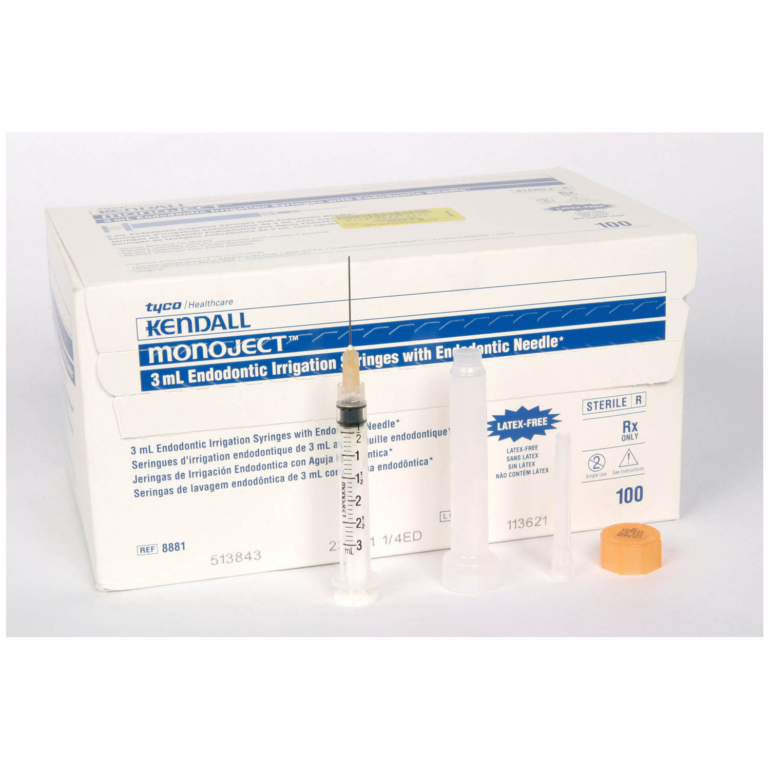 CARDINAL HEALTH MONOJECT 513 ED ENDODONTIC IRRIGATION SYRINGE : 8881513843 BX      $71.59 Stocked