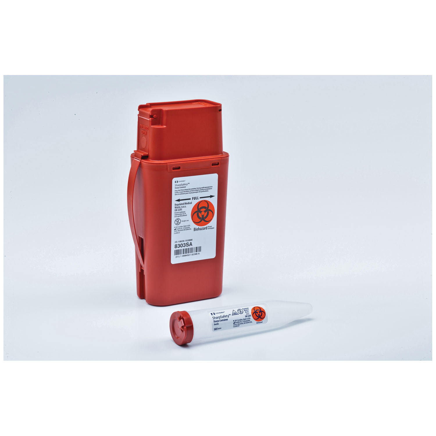 CARDINAL HEALTH TRANSPORTABLE SHARPS CONTAINERS : 8303SA EA         $5.51 Stocked