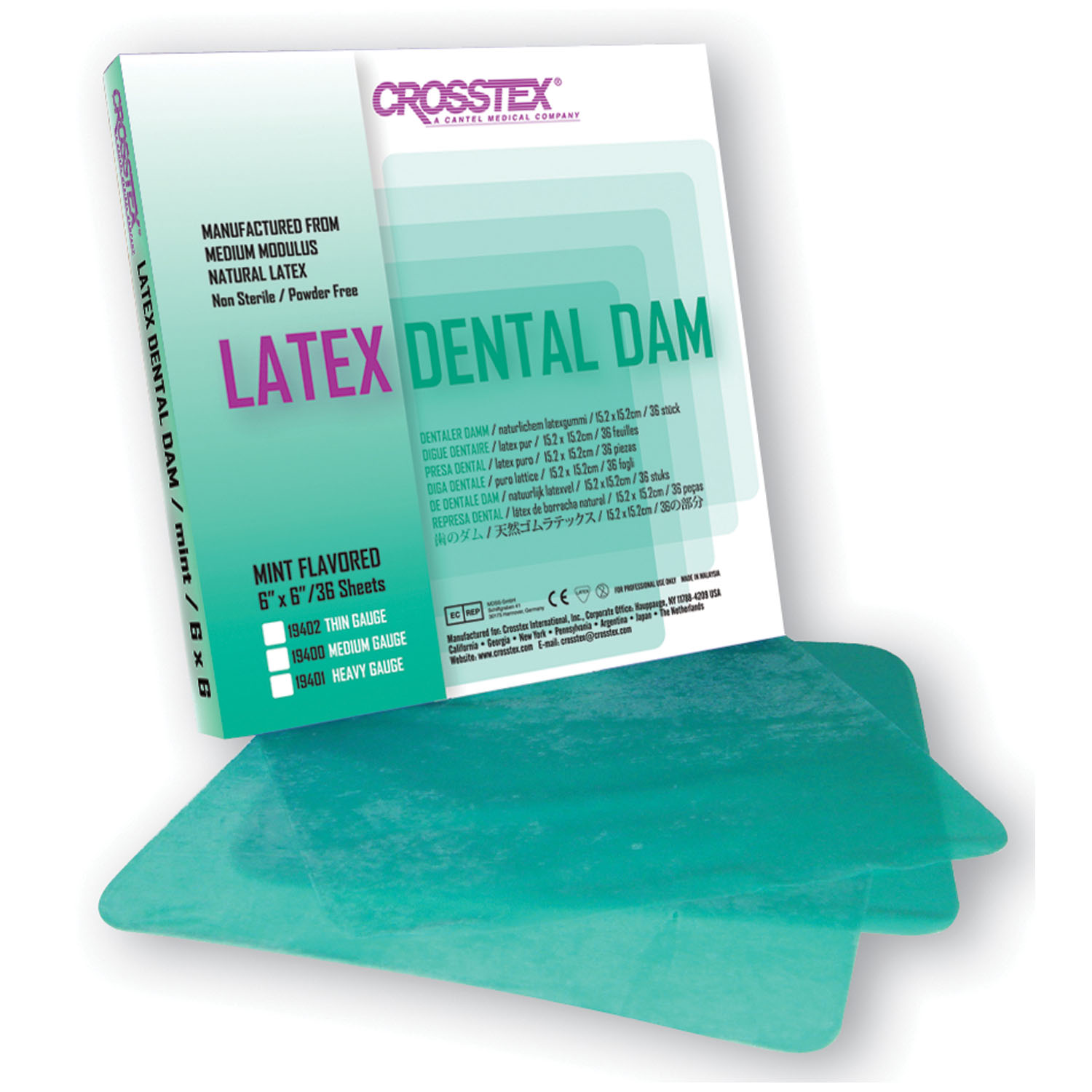 CROSSTEX DENTAL DAMS : 19400 BX $30.97 Stocked