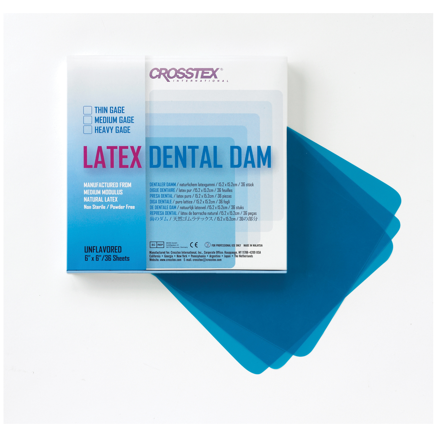 CROSSTEX DENTAL DAMS : 19300 BX       $30.97 Stocked