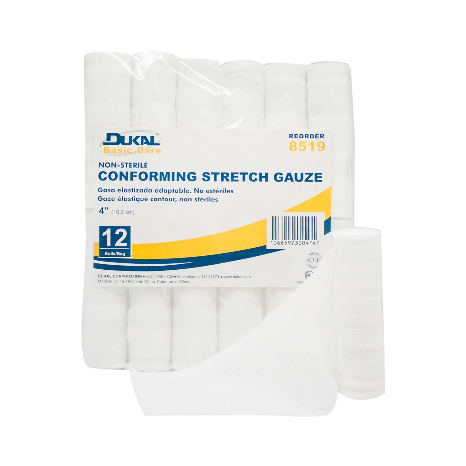 DUKAL BASIC CONFORMING STRETCH GAUZE : 8519 BG   $3.77 Stocked