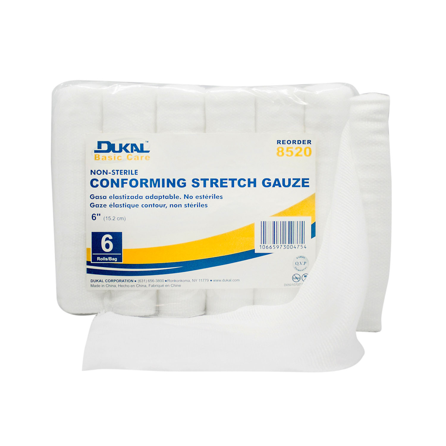 DUKAL BASIC CONFORMING STRETCH GAUZE : 8520 BG     $3.30 Stocked