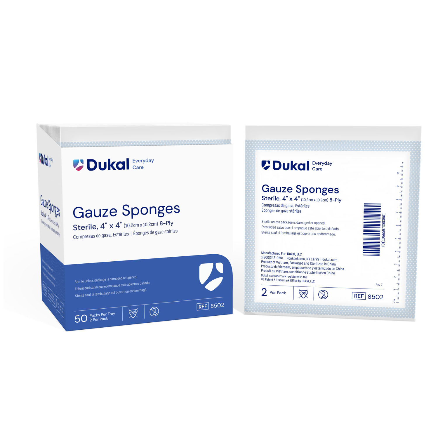 DUKAL BASIC GAUZE SPONGES : 8502 BX     $5.63 Stocked