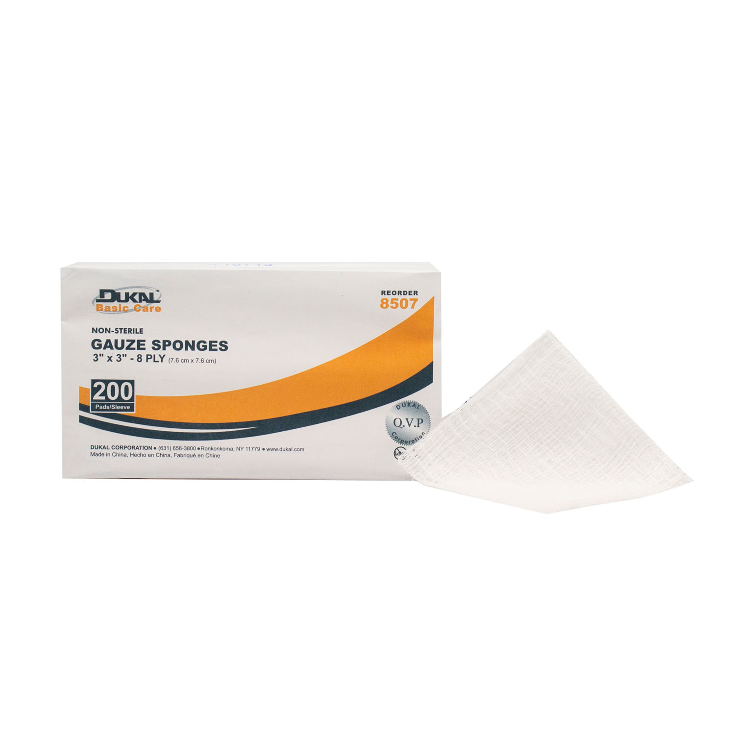 DUKAL BASIC GAUZE SPONGES : 8507 BG $3.28 Stocked