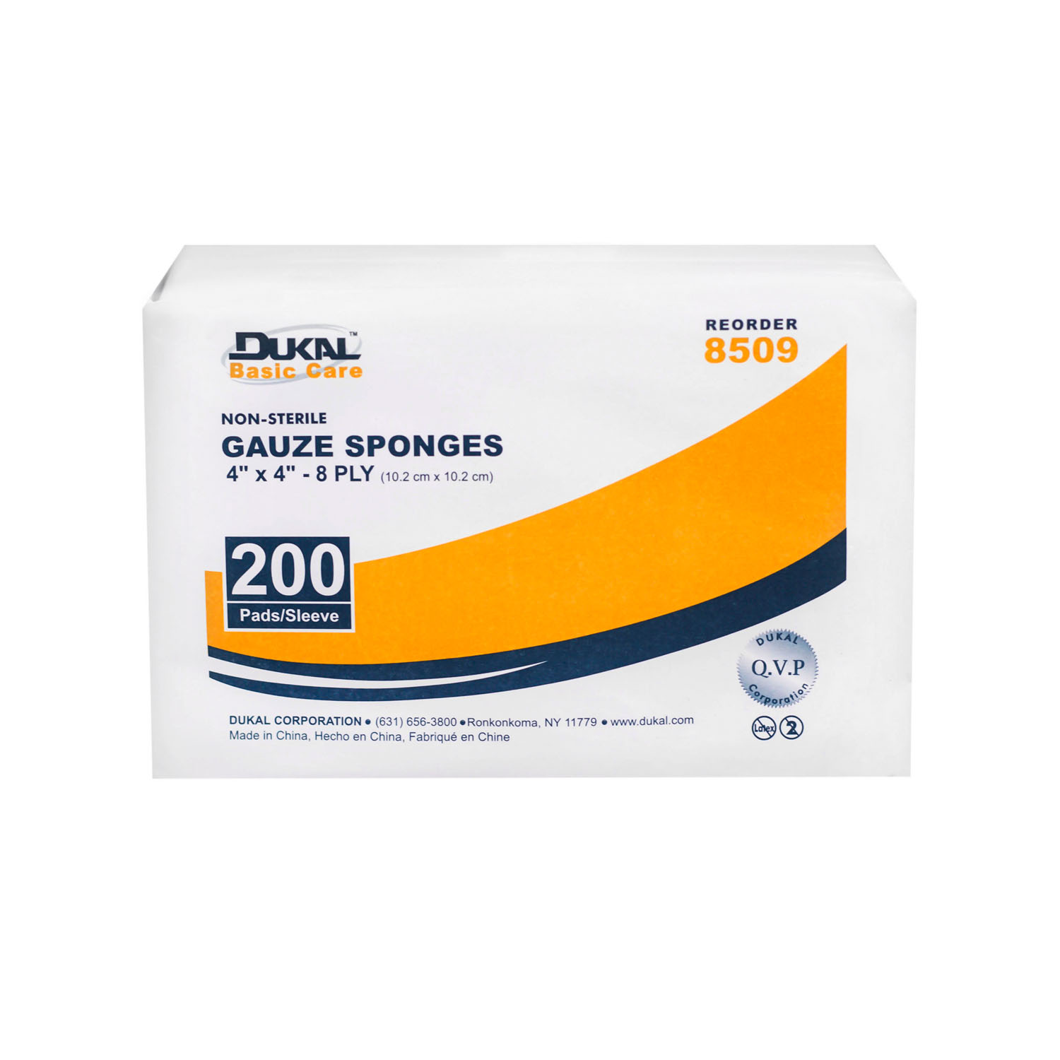 DUKAL BASIC GAUZE SPONGES : 8509 BG     $4.80 Stocked