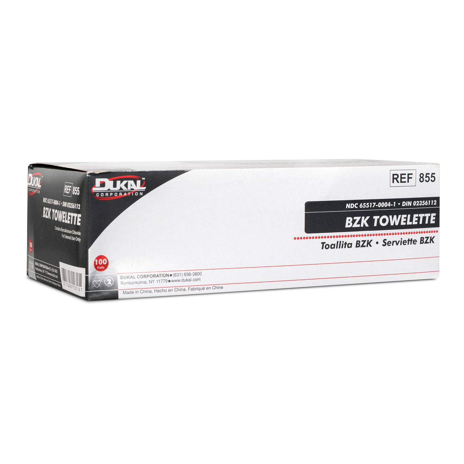 DUKAL BZK SWAB/TOWELETTE : 855 BX $4.14 Stocked