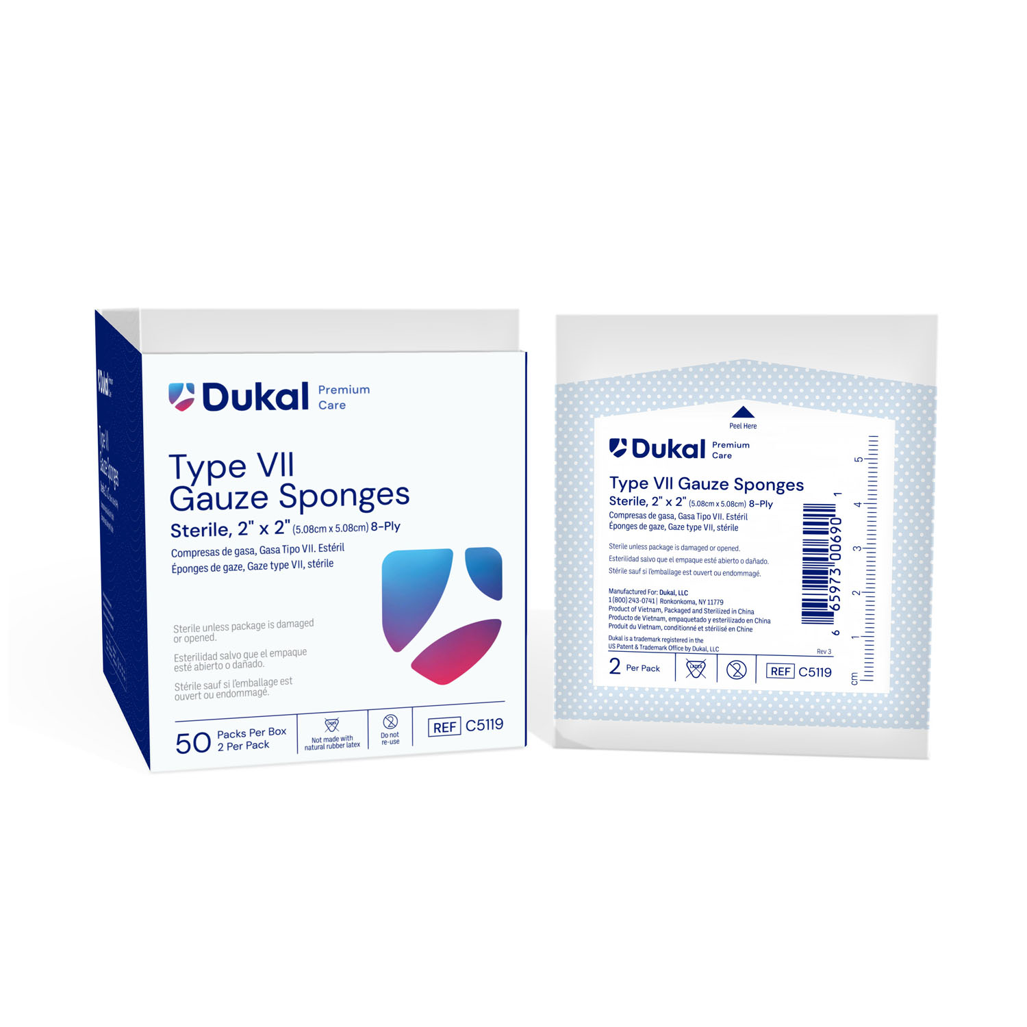 DUKAL CALIBER GAUZE SPONGES : C5119 BX                   $3.18 Stocked