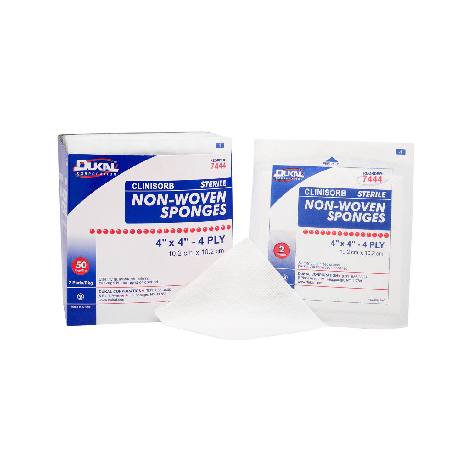 DUKAL CLINISORB NON-WOVEN SPONGES : 7444 BX                 $6.94 Stocked