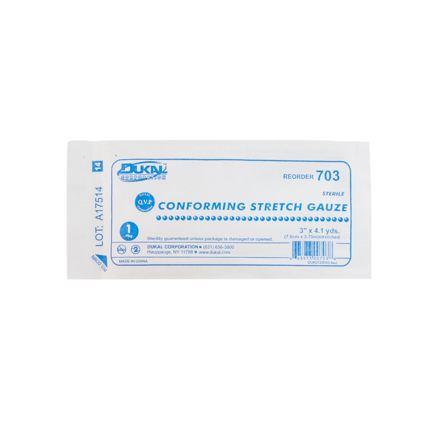 DUKAL CONFORMING STRETCH GAUZE : 703 BX $6.50 Stocked