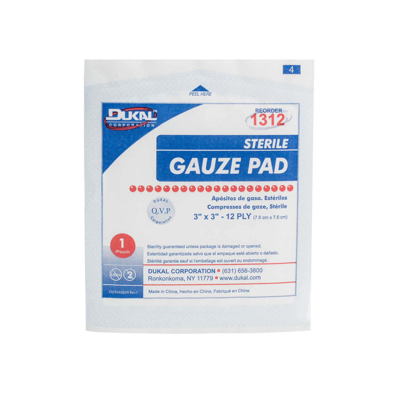 DUKAL GAUZE PADS : 1312 BX $6.86 Stocked