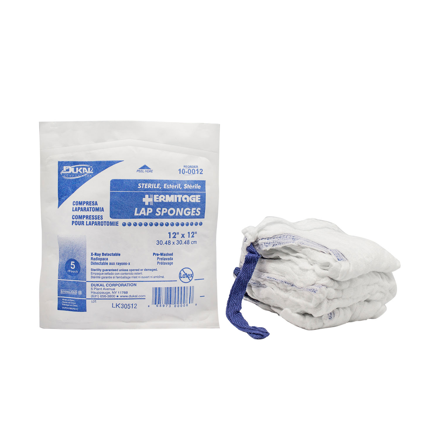 DUKAL LAPAROTOMY SPONGES : 10-0012 PK     $2.59 Stocked