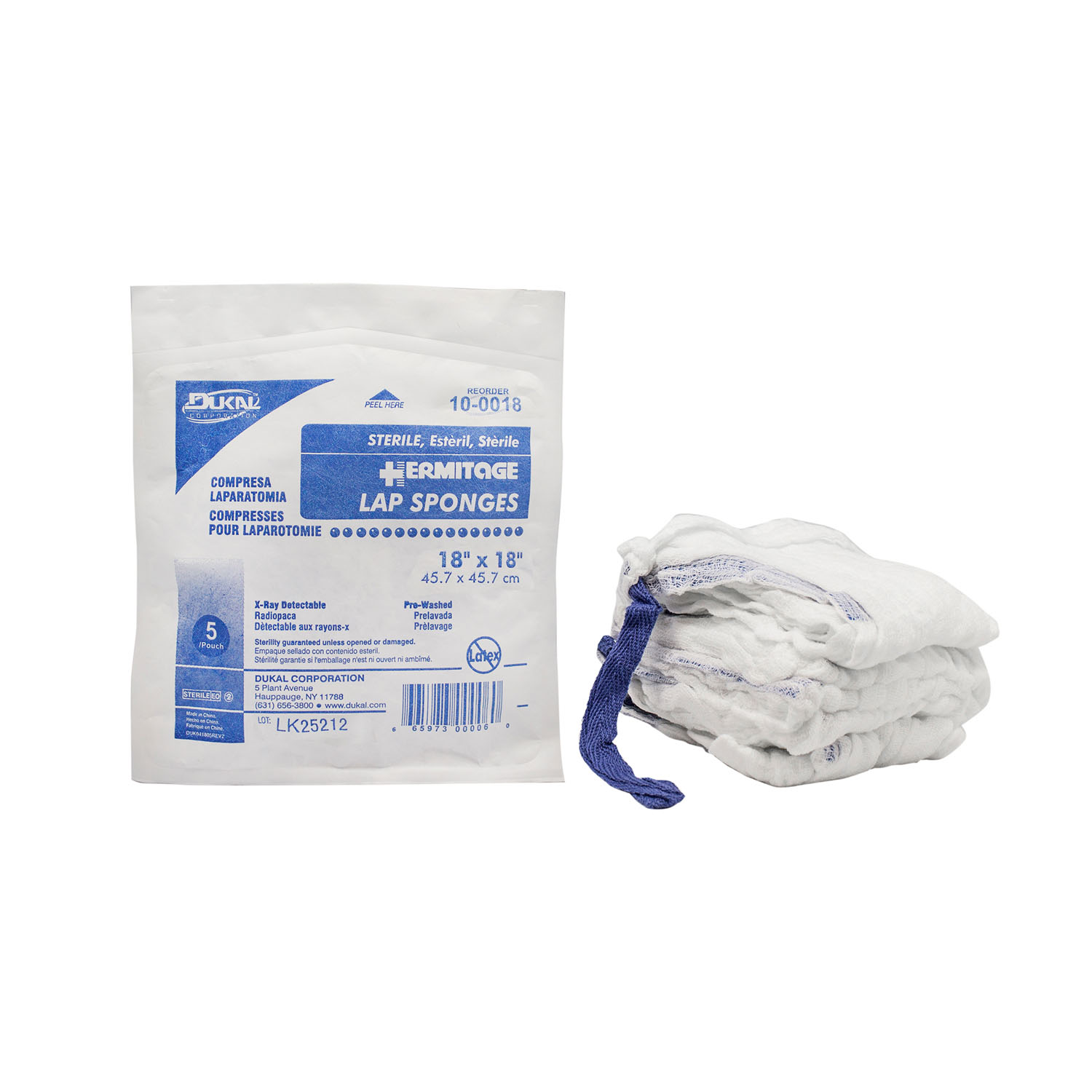 DUKAL LAPAROTOMY SPONGES : 10-0018 PK         $3.49 Stocked