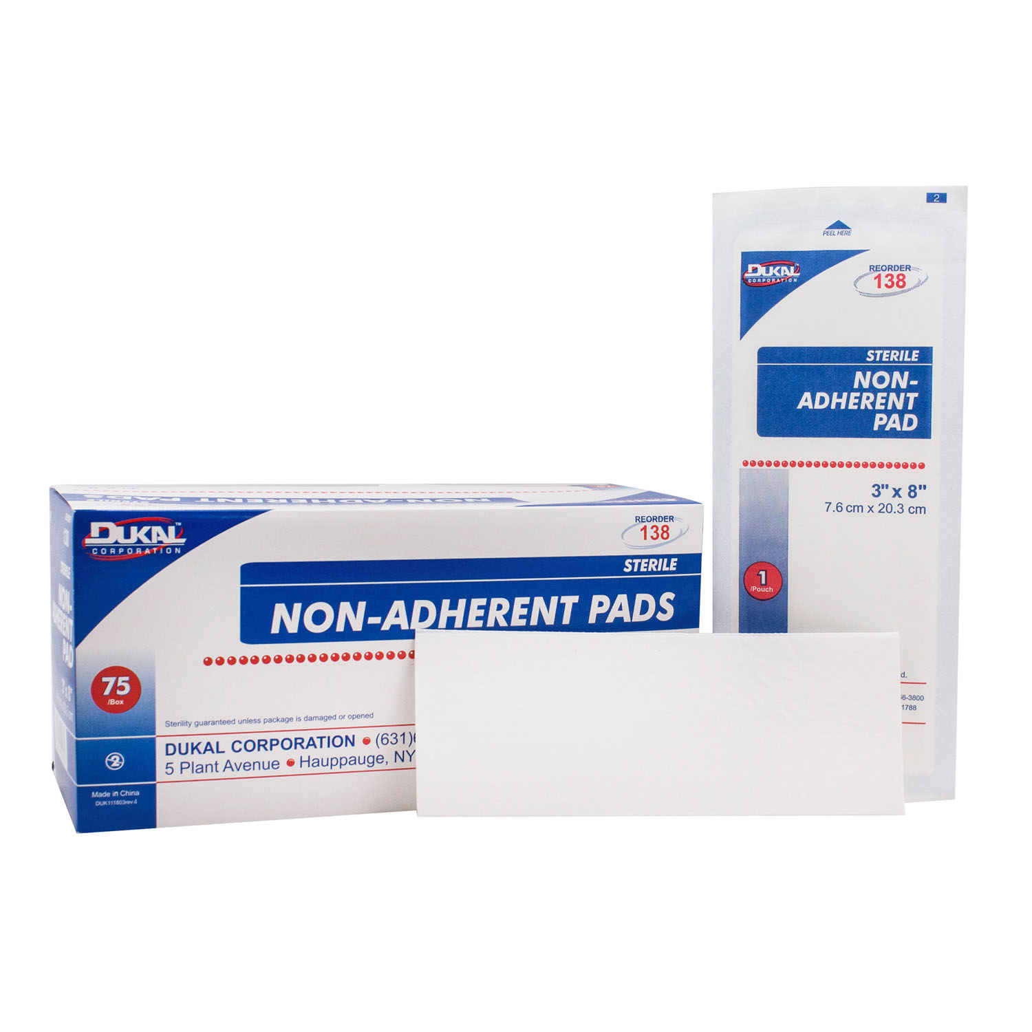 DUKAL NON-ADHERENT PADS : 138 BX        $22.86 Stocked