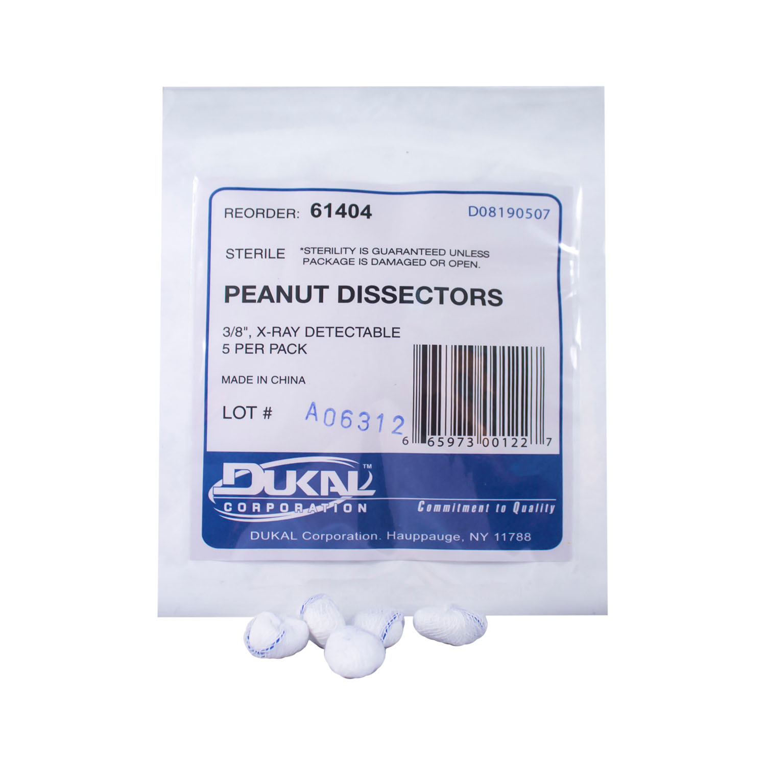 DUKAL PEANUT SPONGES : 61404 PK         $1.44 Stocked