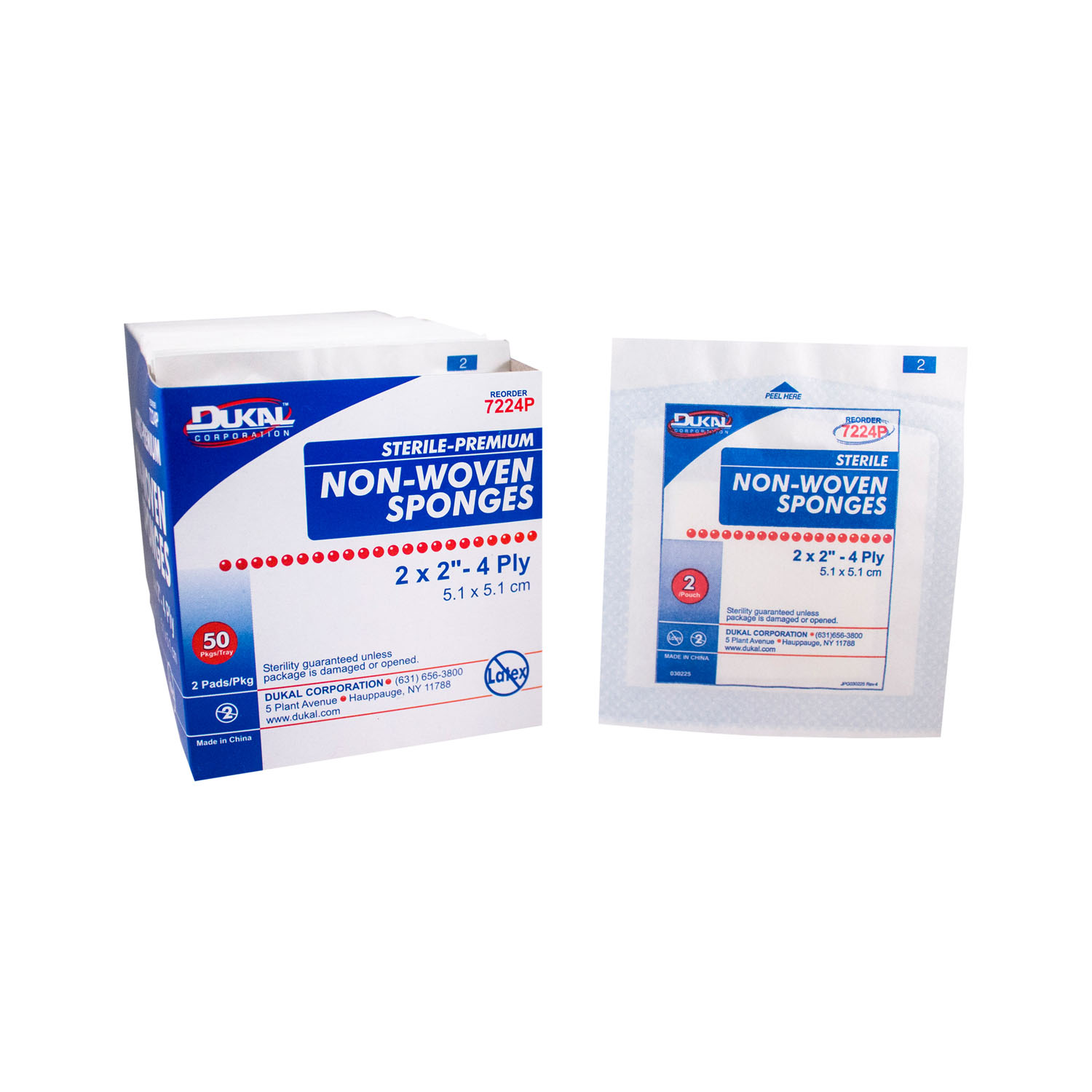 DUKAL PREMIUM NON-WOVEN SPONGES : 7224P BX        $3.58 Stocked