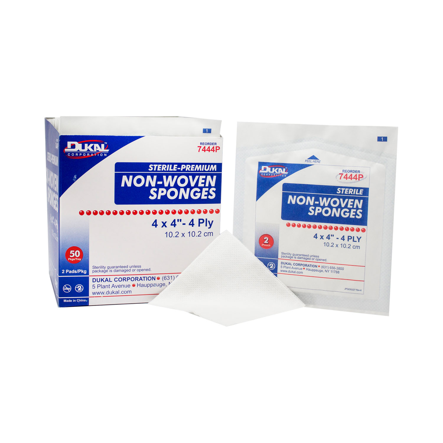 DUKAL PREMIUM NON-WOVEN SPONGES : 7444P BX     $9.55 Stocked