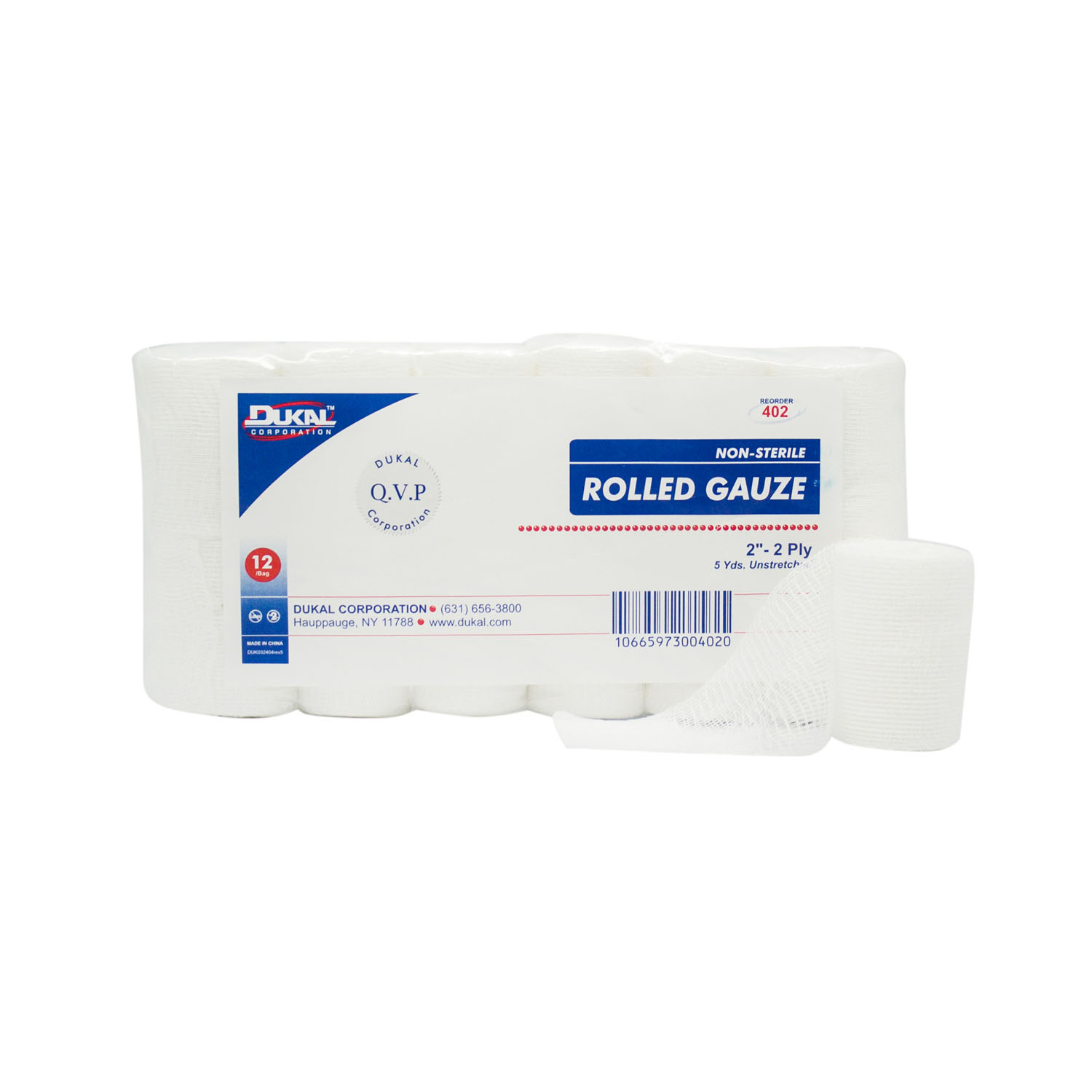 DUKAL ROLLED GAUZE : 402 BG $4.69 Stocked