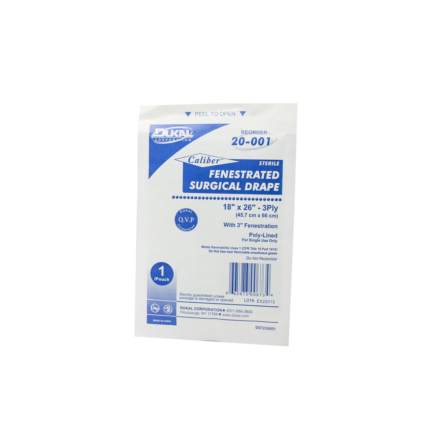 DUKAL SURGICAL DRAPES : 20-001 BX $20.91 Stocked