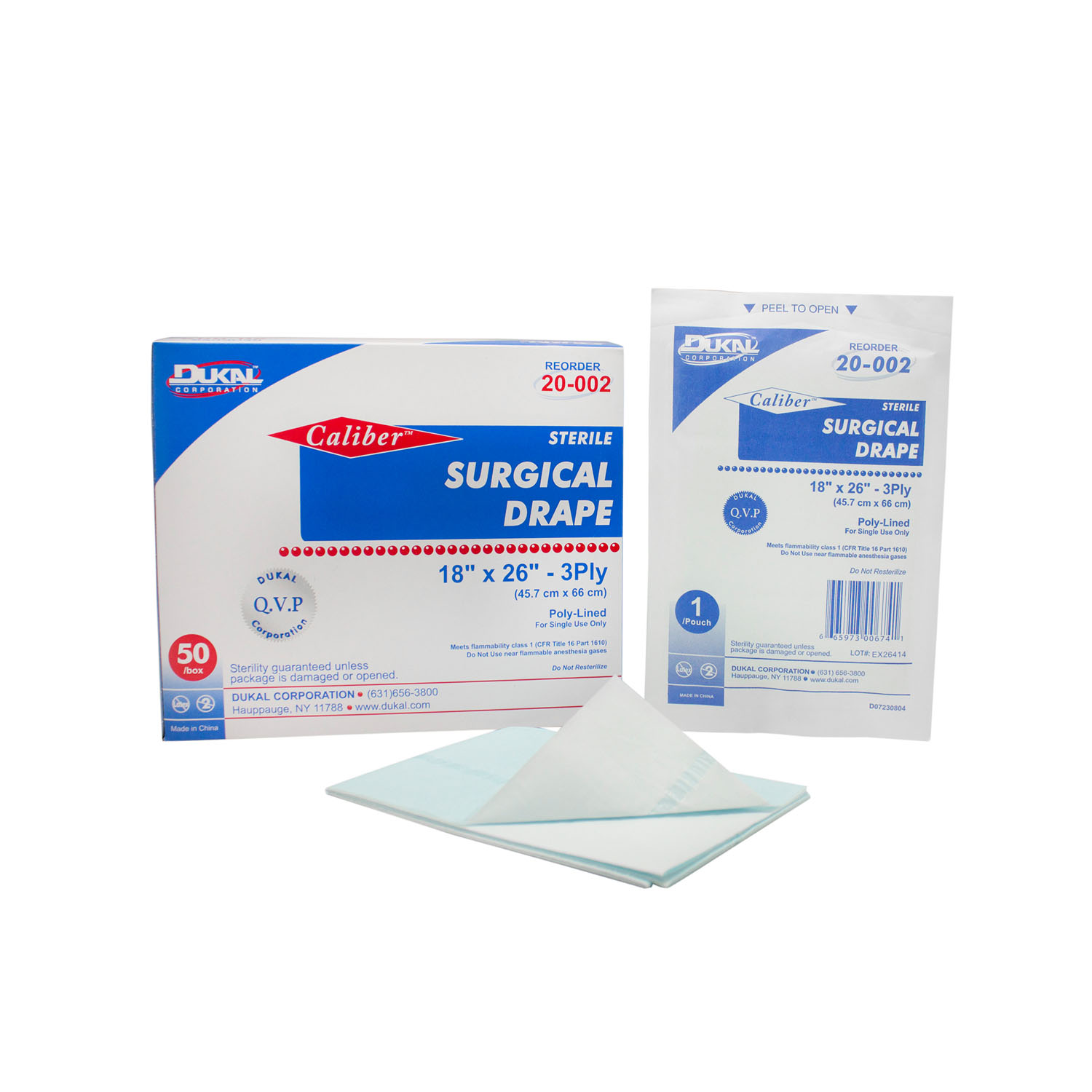 DUKAL SURGICAL DRAPES : 20-002 BX     $20.50 Stocked