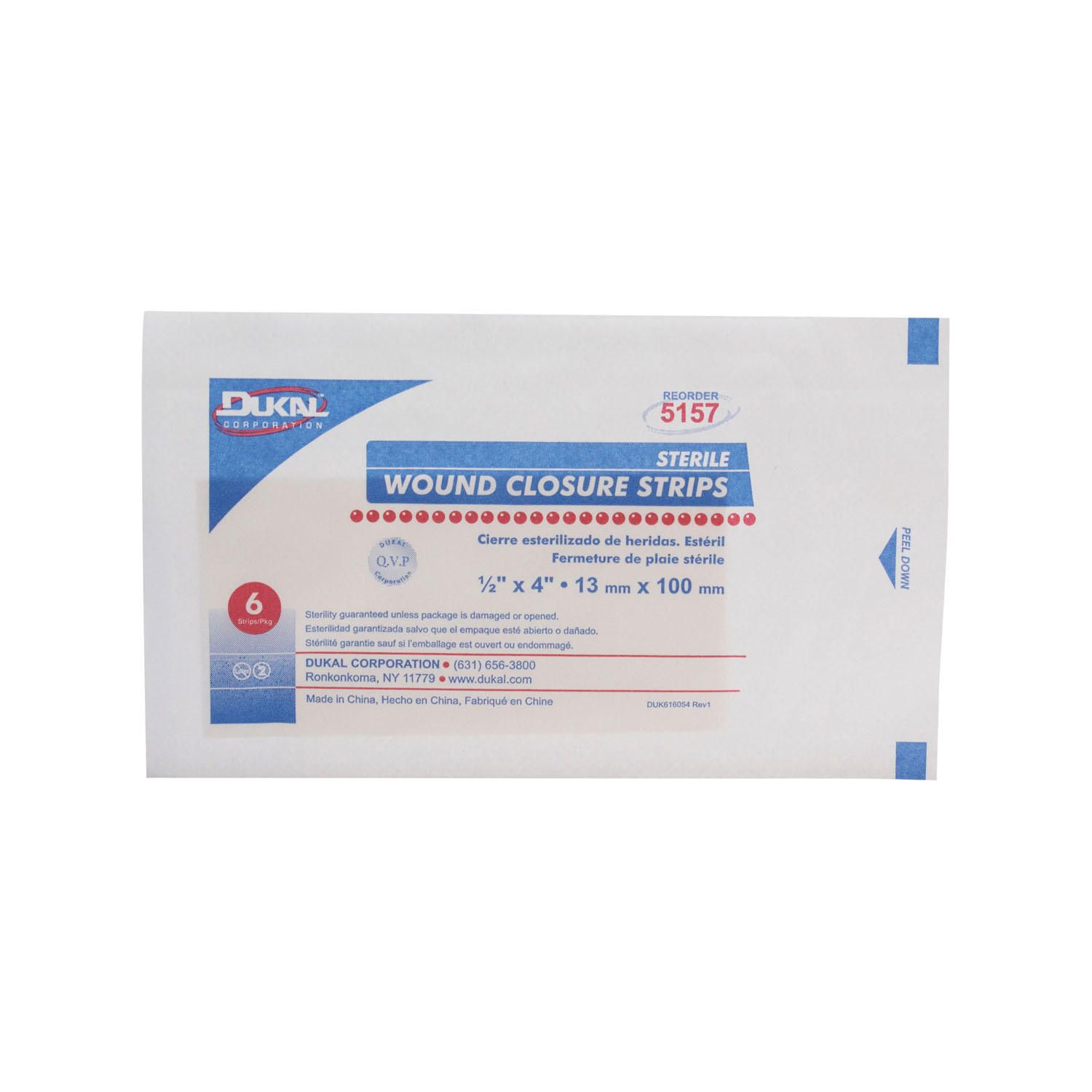 DUKAL WOUND CLOSURE STRIPS : 5157 CS     $189.85 Stocked