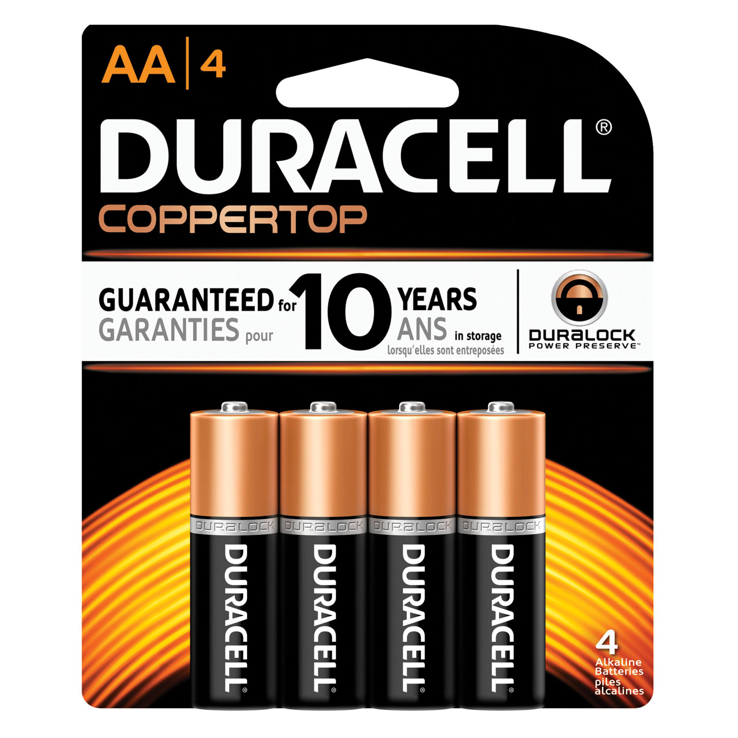 DURACELL COPPERTOP ALKALINE RETAIL BATTERY WITH DURALOCK POWER PRESERVE TECHNOLOGY : MN1500B4Z PK                  $53.76 Stocked