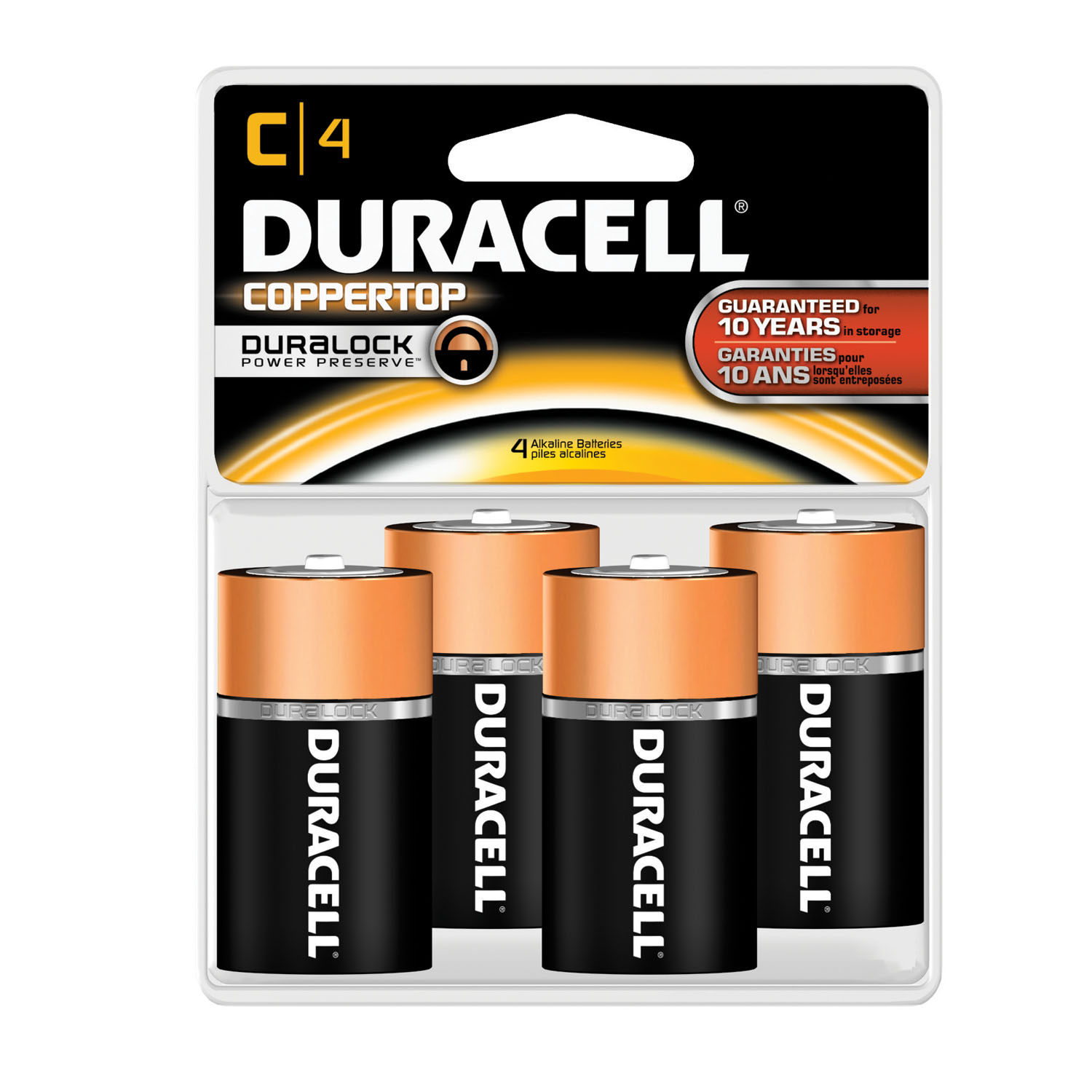 DURACELL COPPERTOP ALKALINE RETAIL BATTERY WITH DURALOCK POWER PRESERVE TECHNOLOGY : MN1400R4ZX EA   $7.28 Stocked