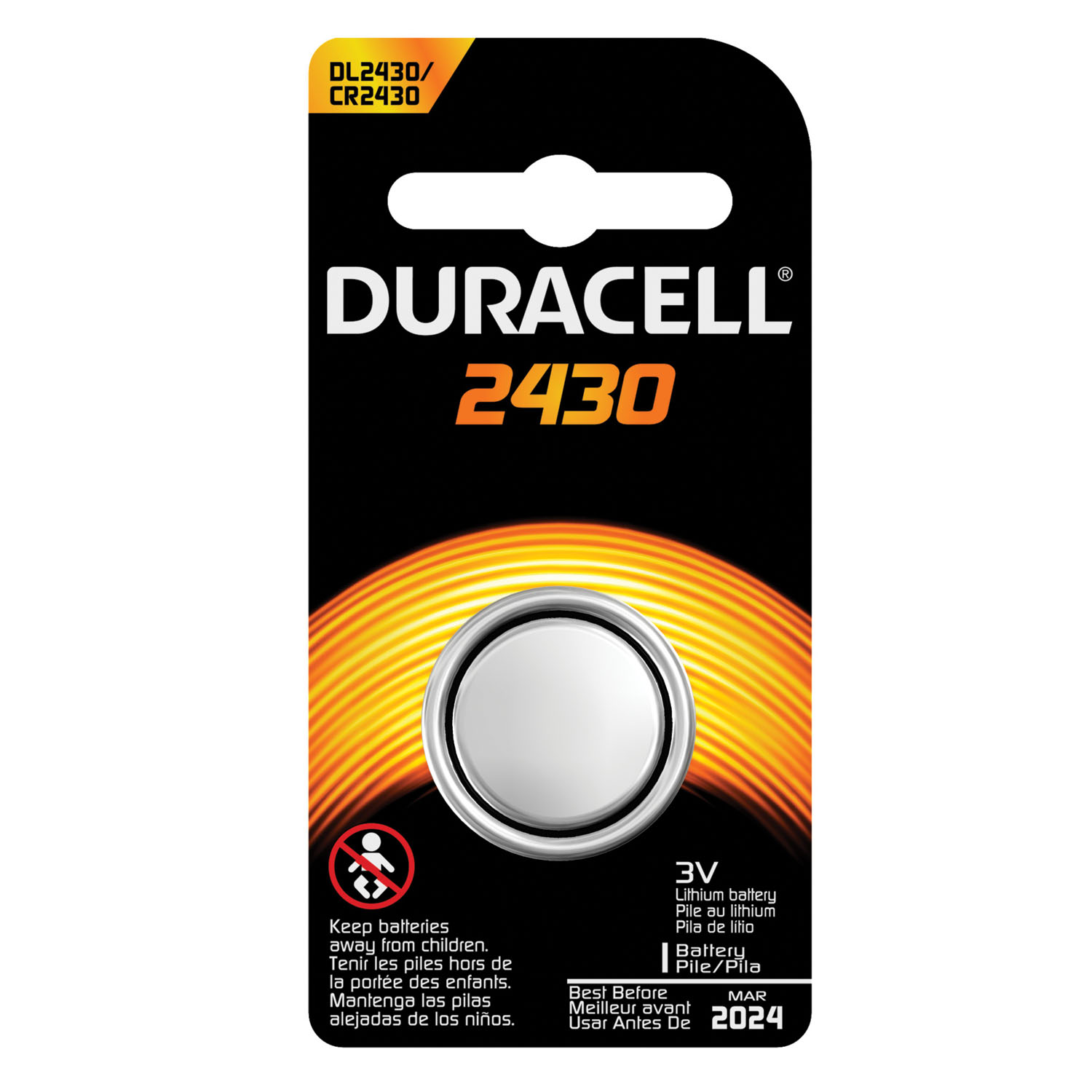 DURACELL SECURITY BATTERY : DL2430BPK EA        $7.71 Stocked