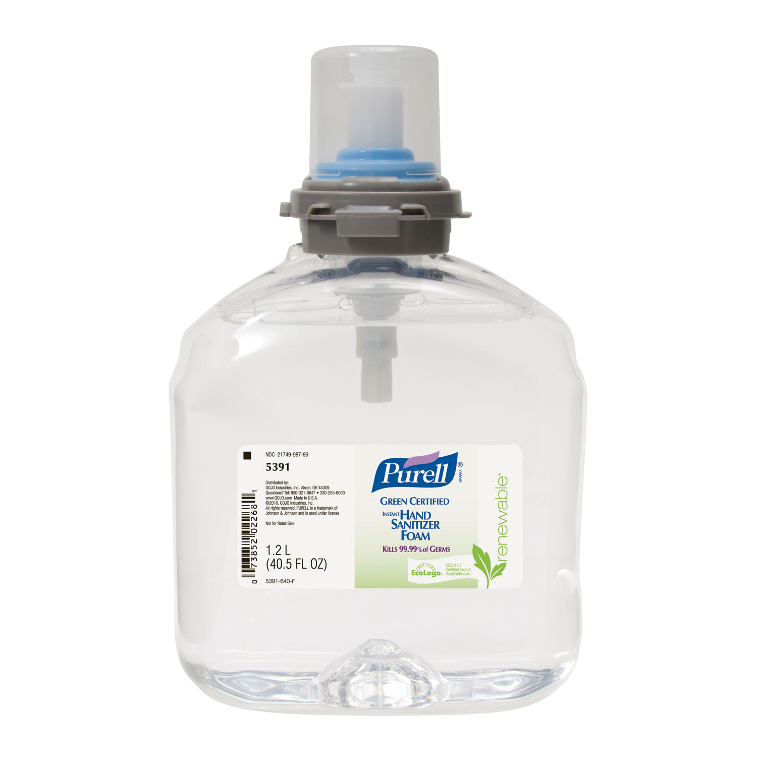 GOJO PURELL GREEN CERTIFIED HAND SANITIZER : 5391-02 CS $96.94 Stocked